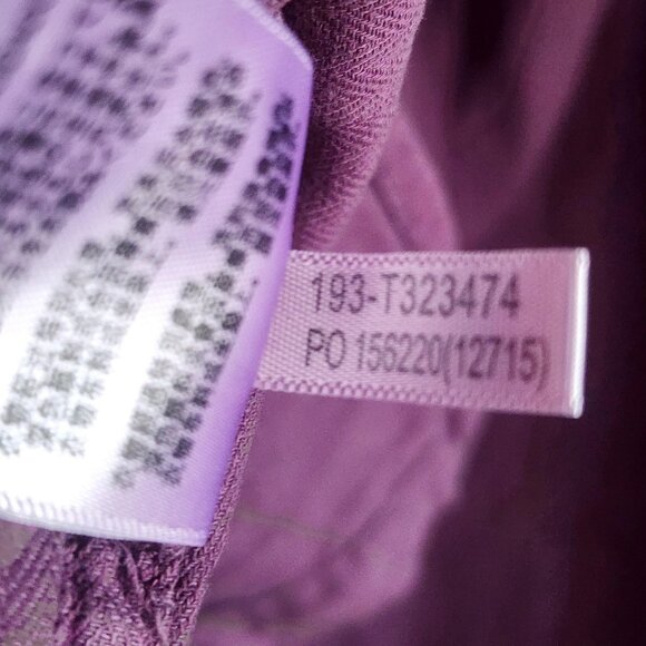 Tommy Bahama Shirt Mens 2XL Purple Button Up Palm Lined Cuffs Herringbone Casual - Picture 10 of 13